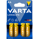 Алкални батерии АА Varta Longlife AA - 4 броя