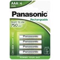 Акумулаторни батерии Panasonic AAA 750 mAh - 1.2V