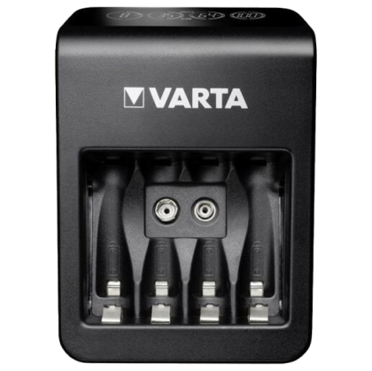 Зарядно за акумулаторни батерии VARTA Plug Charger+ с 4 батерии AA 2100 mAh и слот за 9V батерия