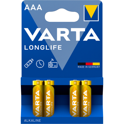 Алкални батерии ААА Varta Longlife AAA - 4 броя