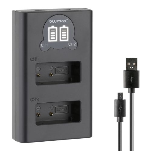 Зарядно за 2 батерии Canon LP-E17 с LCD дисплей - 8.4V