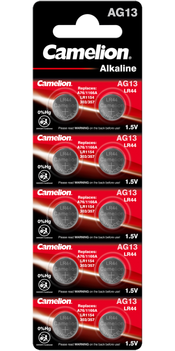 Алкални батерии AG13 Camelion - LR44 - LR1154 - 357
