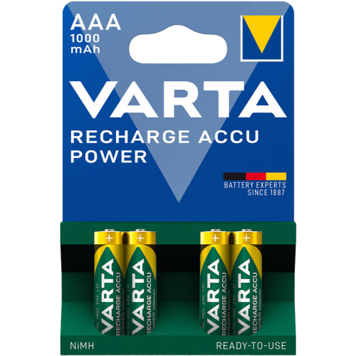 Акумулаторни батерии ААA Varta Power AAA - 1000 mAh - 1.2V